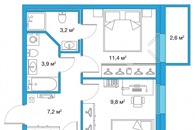 Чертежи Перепланировки Квартир В Avtocad